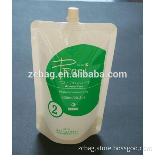 printing pure aluminum foil pouch standup zipper spout nozzle liquid packaging bag